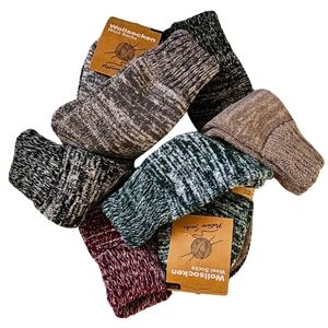 6 Pairs Wollsocken Wool Winter Warm Socks Size 9-11
